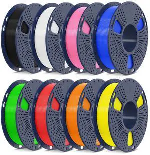 High Speed PLA Filament Mini Pack, 30mm/s - 600mm/s Print Range, High Flow Speedy 3D Printer PLA Filament Bundle, 250g/Spool, Black+White+Green+Blue+Red+Orange+Yellow+Pink High Speed PLA Filament Mini Pack, 30mm/s - 600mm/s Print Range, High Flow Speedy 3D Printer PLA Filament Bundle, 250g/Spool, Black+White+Green+Blue+Red+Orange+Yellow+Pink