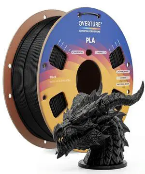 PLA Filament 1.75mm, Neatly Wound 3D Printer Filament 1kg Spool (2.2lbs), Dimensional Accuracy +/- 0.02 mm, Fit Most FDM 3D Printers (Black 1-Pack) PLA Filament 1.75mm, Neatly Wound 3D Printer Filament 1kg Spool (2.2lbs), Dimensional Accuracy +/- 0.02 mm, Fit Most FDM 3D Printers (Black 1-Pack)