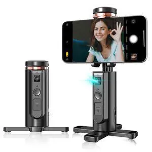 Auto-Tracking Phone Tripod, 360° Rotation Auto Face Tracking Tripod with Gesture & Remote Control, Cell Phone Tripod Stand for Recording, Universal 1/4-Inch Mount for Tripods/Selfie Sticks Auto-Tracking Phone Tripod, 360° Rotation Auto Face Tracking Tripod with Gesture & Remote Control, Cell Phone Tripod Stand for Recording, Universal 1/4-Inch Mount for Tripods/Selfie Sticks