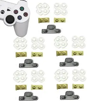5 Sets Silicone Conductive Rubber Pads Replacement for Playstation 3 PS3 Controller Parts for dualshock 3 L1 R1 L2 R2 Adhesive Button Changing Keypad Repair Replacement Part Tool Kit(PS3) 5 Sets Silicone Conductive Rubber Pads Replacement for Playstation 3 PS3 Controller Parts for dualshock 3 L1 R1 L2 R2 Adhesive Button Changing Keypad Repair Replacement Part Tool Kit(PS3)