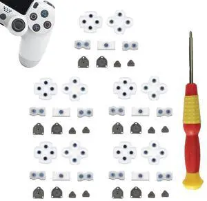 5 Sets Silicone Conductive Rubber Pads Replacement for Playstation 4 PS4 Controller Parts for JDM-001/011 Dualshock 4 L1 R1 L2 R2 Adhesive Button Changing Keypad Repair Replacement Part Tool Kit (001) 5 Sets Silicone Conductive Rubber Pads Replacement for Playstation 4 PS4 Controller Parts for JDM-001/011 Dualshock 4 L1 R1 L2 R2 Adhesive Button Changing Keypad Repair Replacement Part Tool Kit (001)