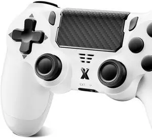 Wireless Controller for PS-4, Dual Vibration Game Joystick/Motion Sensing/Touchpad/Speaker/3.5mm Audio Jack Headphone, Upgraded Six-Axis Sensor, Compatible with PS4/Slim/Pro Console/PC (WHITE) Wireless Controller for PS-4, Dual Vibration Game Joystick/Motion Sensing/Touchpad/Speaker/3.5mm Audio Jack Headphone, Upgraded Six-Axis Sensor, Compatible with PS4/Slim/Pro Console/PC (WHITE)
