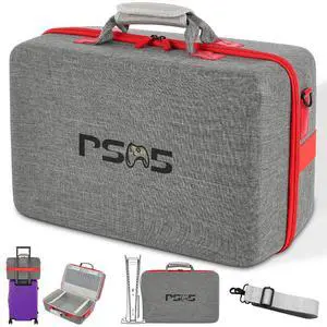Hard Shell Carrying Case Compatible with PS5, PS5 Travel Case Carry Bag, Organizer Protective Cases for Playstation 5 Console,Dual Controller, Headset and Gaming Accessories Hard Shell Carrying Case Compatible with PS5, PS5 Travel Case Carry Bag, Organizer Protective Cases for Playstation 5 Console,Dual Controller, Headset and Gaming Accessories