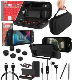 Switch 2 Accessories Bundle Carry Case & Screen Protector for Nintendo Switch 2 (2025) Console, TravelCase, Screen Protection, Grip Case, USB-C Cable, Games Holder, Headphones, Thumbgrips Switch 2 Accessories Bundle Carry Case & Screen Protector for Nintendo Switch 2 (2025) Console, TravelCase, Screen Protection, Grip Case, USB-C Cable, Games Holder, Headphones, Thumbgrips
