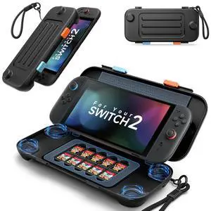 Hard Carrying Case for Nintendo Switch 2 (2025), PC Protective Shell for Switch 2 Storage, Dustproof, Portable, Travel, Built-in 10 Game Card Slot - Black PC0126 Hard Carrying Case for Nintendo Switch 2 (2025), PC Protective Shell for Switch 2 Storage, Dustproof, Portable, Travel, Built-in 10 Game Card Slot - Black PC0126