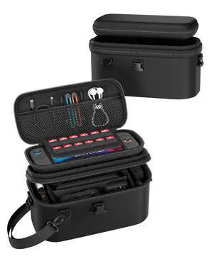 All-in-One Carrying Case for Nintendo Switch 2, Dual-Layer Hard Shell Travel Bag for Console, Dock, Controllers & Accessories, Protective Storage Case, Large Capacity - Black All-in-One Carrying Case for Nintendo Switch 2, Dual-Layer Hard Shell Travel Bag for Console, Dock, Controllers & Accessories, Protective Storage Case, Large Capacity - Black