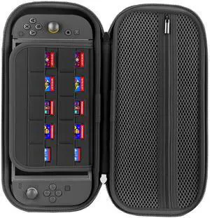 Living Hard Shell Carrying Case for Switch 2 Shockproof Travel Storage Bag with 10 Game Card Slots, Wrist Strap & Mesh Pocket, Portable Protective Case for Switch 2 Console (Matte Black) Living Hard Shell Carrying Case for Switch 2 Shockproof Travel Storage Bag with 10 Game Card Slots, Wrist Strap & Mesh Pocket, Portable Protective Case for Switch 2 Console (Matte Black)