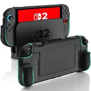 for Switch 2 Grip Case (2025), Dockable Case with Ergonomic Grip for Handheld as a Real Gamepad, Shockproof Protective Case Accessories for Switch 2 for Switch 2 Grip Case (2025), Dockable Case with Ergonomic Grip for Handheld as a Real Gamepad, Shockproof Protective Case Accessories for Switch 2