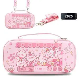 Carrying Case Compatible with Switch 2 2025, Switch2 Hard Shell Storage Bag with 12 Game Card Slots & Strap, Cute Cat Travel Carry Case for Switch 2 Console and Accessories, Claw Machine Carrying Case Compatible with Switch 2 2025, Switch2 Hard Shell Storage Bag with 12 Game Card Slots & Strap, Cute Cat Travel Carry Case for Switch 2 Console and Accessories, Claw Machine