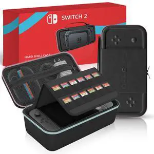 All-in-One Carrying Case for Nintendo Switch 2 with Dock Storage, Fits Console Dock Joy-Cons Charger & Game Cards, Hard Shell Shockproof Travel Case, Switch 2 OLED Original Compatible - 2026 All-in-One Carrying Case for Nintendo Switch 2 with Dock Storage, Fits Console Dock Joy-Cons Charger & Game Cards, Hard Shell Shockproof Travel Case, Switch 2 OLED Original Compatible - 2026