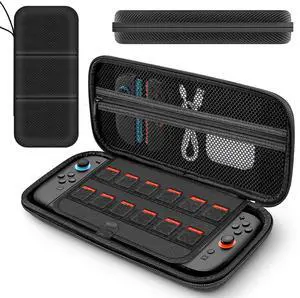 Carrying Case for Nintendo Switch 2(2025), Protective Hard Shell Travel Switch 2 Case Holder 12 Game Cartridge Slots, Portable Carry Handbag Pouch for Console&Accessories, Black Carrying Case for Nintendo Switch 2(2025), Protective Hard Shell Travel Switch 2 Case Holder 12 Game Cartridge Slots, Portable Carry Handbag Pouch for Console&Accessories, Black