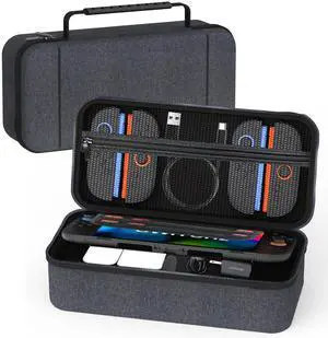 Switch 2 Case Storage All in One Case for Nintendo Switch 2, Portable Travel All Protective Hard Messenger Bag Soft Lining 25 Games for Switch 2 Console Pro Controller Accessories Grey Switch 2 Case Storage All in One Case for Nintendo Switch 2, Portable Travel All Protective Hard Messenger Bag Soft Lining 25 Games for Switch 2 Console Pro Controller Accessories Grey