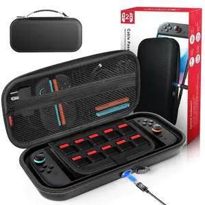 Switch 2 Carrying for Nintendo Switch 2 Console 2025 /Switch Original/Switch OLED, Slim Travel Carry Case for Switch 2 Accessories with 10 Game Card Storage (Carbon Black, for Switch 2, Carrying Case) Switch 2 Carrying for Nintendo Switch 2 Console 2025 /Switch Original/Switch OLED, Slim Travel Carry Case for Switch 2 Accessories with 10 Game Card Storage (Carbon Black, for Switch 2, Carrying Case)