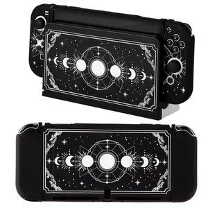 Shell Case Compatible with Nintendo Switch OLED Black Moon Phase Protective Cover for Nintendo Switch Joycon Controller Soft TPU Grip Dokable Case Carrying Cover Switch Accessories Shell Case Compatible with Nintendo Switch OLED Black Moon Phase Protective Cover for Nintendo Switch Joycon Controller Soft TPU Grip Dokable Case Carrying Cover Switch Accessories