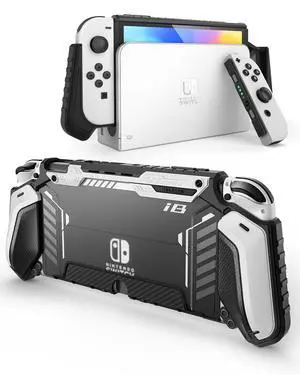 Armorbox for Nintendo Switch OLED Case 2021 Dockable Comfortable Grip Protective Anti-Scratch Case Compatible with Nintendo Switch OLED Model and Joy-Con Controller (White) Armorbox for Nintendo Switch OLED Case 2021 Dockable Comfortable Grip Protective Anti-Scratch Case Compatible with Nintendo Switch OLED Model and Joy-Con Controller (White)