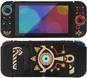 Protective Case for Nintendo Switch, Protected by Soft Full Skin Cover with Pretty Cute Pattern, Silicone Slim Shockproof Back and Grip Sleeves for NS, Black Protective Case for Nintendo Switch, Protected by Soft Full Skin Cover with Pretty Cute Pattern, Silicone Slim Shockproof Back and Grip Sleeves for NS, Black