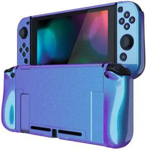 Ergonomic Grip Case for Nintendo Switch, Upgraded Protective Hard Case Protector for Switch - Shock-absorbent Anti-Scratch Dockable Durable Cover Game Accessories, Chameleon Purple Blue Ergonomic Grip Case for Nintendo Switch, Upgraded Protective Hard Case Protector for Switch - Shock-absorbent Anti-Scratch Dockable Durable Cover Game Accessories, Chameleon Purple Blue