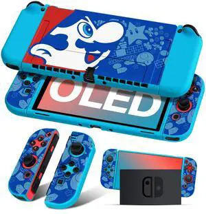 Cute Cartoon for Nintendo Switch OLED Case Anime Design - Kawaii Fun Funny Fashion Soft Slim Protective Dockable Joycon Shell Cover for Kids Boys Teens Girls for Switch OLED 2021, Blue Cute Cartoon for Nintendo Switch OLED Case Anime Design - Kawaii Fun Funny Fashion Soft Slim Protective Dockable Joycon Shell Cover for Kids Boys Teens Girls for Switch OLED 2021, Blue