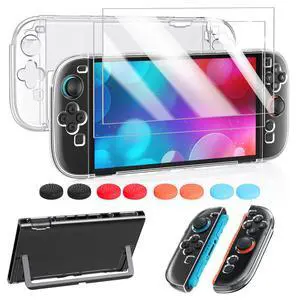 Protective Case for Nintendo Switch 2 2025, Switch 2 Case Slim Hard Shell Accessories, Scratch&Shock Protection Cover with Screen Protector, 8 Thumb Grip (Clear, Switch 2 7.9inch) Protective Case for Nintendo Switch 2 2025, Switch 2 Case Slim Hard Shell Accessories, Scratch&Shock Protection Cover with Screen Protector, 8 Thumb Grip (Clear, Switch 2 7.9inch)