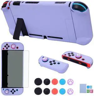 Dockable Case for Nintendo Switch 3 in 1 Protective Cover Case for Nintendo Switch and Joy-Con Controller with Screen Protector and Thumb grips - Purple Dockable Case for Nintendo Switch 3 in 1 Protective Cover Case for Nintendo Switch and Joy-Con Controller with Screen Protector and Thumb grips - Purple