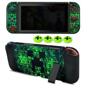 Protective Case for Nintendo Switch, Switch Case & Thumb Grips Caps Soft Dockable Cases for Nintendo Switch Cases Shock-Absorbent & Anti-Scratch Switch Cover Slim Shell & 4 Pcs Joystick Cover Protective Case for Nintendo Switch, Switch Case & Thumb Grips Caps Soft Dockable Cases for Nintendo Switch Cases Shock-Absorbent & Anti-Scratch Switch Cover Slim Shell & 4 Pcs Joystick Cover