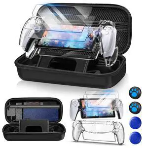 12 in 1 Accessories Set for Playstation Portal Remote Player, Hard Carrying Case for PS Portal with Clear Skin Case for PS5 Portal, 2 Screen Protector with 4 Thumb Grip 12 in 1 Accessories Set for Playstation Portal Remote Player, Hard Carrying Case for PS Portal with Clear Skin Case for PS5 Portal, 2 Screen Protector with 4 Thumb Grip