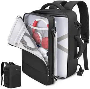 Carrying Case Compatible with PS5/PS5 Pro/PS5 Slim, Protective Travel Bag Backpack Compatible with Playstation 5 Console, Disc, Accessories and 15.6" Laptop, Black Carrying Case Compatible with PS5/PS5 Pro/PS5 Slim, Protective Travel Bag Backpack Compatible with Playstation 5 Console, Disc, Accessories and 15.6" Laptop, Black
