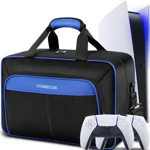 Carrying Case for PS5, Travel Case for PS 5 Protective, Large Capacity Storage Bag Compatible with Playstation 5 Disk/ Digital Edition Console, Controllers, Game Cards, Accessories Carrying Case for PS5, Travel Case for PS 5 Protective, Large Capacity Storage Bag Compatible with Playstation 5 Disk/ Digital Edition Console, Controllers, Game Cards, Accessories