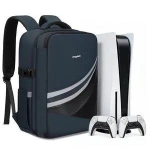 Carrying Case Compatible with PS5/PS5 Pro, Protective Travel Bag Backpack Compatible with Playstation 5 Console, PS5 Controller, Disc, Gaming Accessories and 15.6" Portable Monitor Carrying Case Compatible with PS5/PS5 Pro, Protective Travel Bag Backpack Compatible with Playstation 5 Console, PS5 Controller, Disc, Gaming Accessories and 15.6" Portable Monitor