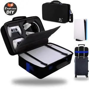 Hard Shell Carrying Case for PS5, PS5 Pro, Travel Case for Ps 5 Console Controller, Shockproof Protective Storage Bag for Playstation 5 Disk Digital Edition, Headset, Base, Accessories(Black) Hard Shell Carrying Case for PS5, PS5 Pro, Travel Case for Ps 5 Console Controller, Shockproof Protective Storage Bag for Playstation 5 Disk Digital Edition, Headset, Base, Accessories(Black)