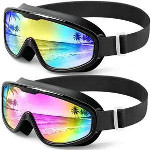 Swim Goggles 2 Pack, Wide View Anti Fog&UV Comfort Fabric Strap No Leaking Swimming Goggles for Adult Men Women Youth Swim Goggles 2 Pack, Wide View Anti Fog&UV Comfort Fabric Strap No Leaking Swimming Goggles for Adult Men Women Youth