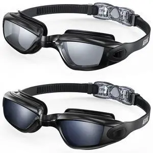 Swim Goggles, 2 Pack Swimming Goggles No Leaking Adult Men Women Youth, UV Protection, Anti Fog, Light Black & Deep Black Swim Goggles, 2 Pack Swimming Goggles No Leaking Adult Men Women Youth, UV Protection, Anti Fog, Light Black & Deep Black