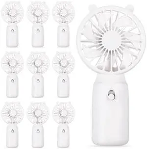 10 Pcs Battery Wedding Mini Handheld Fan Bulk Personal Portable Hand Held Small Handheld Fan for Wedding Party Bachelorette Party Favor (Cute) 10 Pcs Battery Wedding Mini Handheld Fan Bulk Personal Portable Hand Held Small Handheld Fan for Wedding Party Bachelorette Party Favor (Cute)