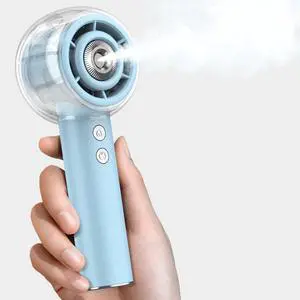 Misting Portable Handheld Fan, Powerful Turbo Motor, 6000mAh Rechargeable Battery, Personal Mini Fans with 4 Strong Wind, Cooling Gadgets for Travel, Camping, Beach, Outdoor, Gifts for Women Men-Blue Misting Portable Handheld Fan, Powerful Turbo Motor, 6000mAh Rechargeable Battery, Personal Mini Fans with 4 Strong Wind, Cooling Gadgets for Travel, Camping, Beach, Outdoor, Gifts for Women Men-Blue