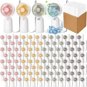 24 Pcs Portable Mini Handheld Fan Bulk with Rope Lash Desk Fan for Makeup Summer Appreciation Gifts Individually Boxed for Wedding Travel Camping Hiking (Pink,Yellow,Green,Gray) 24 Pcs Portable Mini Handheld Fan Bulk with Rope Lash Desk Fan for Makeup Summer Appreciation Gifts Individually Boxed for Wedding Travel Camping Hiking (Pink,Yellow,Green,Gray)
