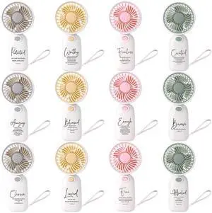 12 Pcs Bible Verse Mini Handheld Fans, 4 Colors Portable Personal Fans with Lanyard for Men, VBS, Church Events, Faith Based Encouragement Gifts, Batteries Not Included 12 Pcs Bible Verse Mini Handheld Fans, 4 Colors Portable Personal Fans with Lanyard for Men, VBS, Church Events, Faith Based Encouragement Gifts, Batteries Not Included