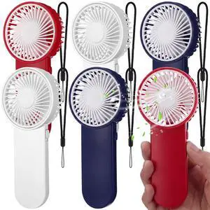 6 Pcs Small Personal Portable Fan Mini Handheld Bulk 1 Speed Electric Cute Battery Powered for Neck Lash Makeup Women Men Travel Camping Indoor Outdoor Summer (White,Red,Blue) 6 Pcs Small Personal Portable Fan Mini Handheld Bulk 1 Speed Electric Cute Battery Powered for Neck Lash Makeup Women Men Travel Camping Indoor Outdoor Summer (White,Red,Blue)