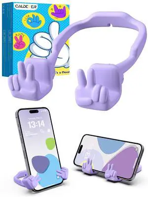 Stocking Stuffers for Teens Girls Boys Kids Cell Phone Stand: Upgrade Adjustable Peace Sign Thumbs Lazy Phone Holder for Desk Cool Gadgets for iPhone Birthday Gifts for Teenager Adults (Purple) Stocking Stuffers for Teens Girls Boys Kids Cell Phone Stand: Upgrade Adjustable Peace Sign Thumbs Lazy Phone Holder for Desk Cool Gadgets for iPhone Birthday Gifts for Teenager Adults (Purple)