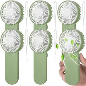 6 Pcs Small Personal Portable Fan Mini Handheld Bulk 1 Speed Electric Cute Battery Powered for Neck Lash Makeup Women Men Travel Camping Indoor Outdoor Summer (Sage Green) 6 Pcs Small Personal Portable Fan Mini Handheld Bulk 1 Speed Electric Cute Battery Powered for Neck Lash Makeup Women Men Travel Camping Indoor Outdoor Summer (Sage Green)