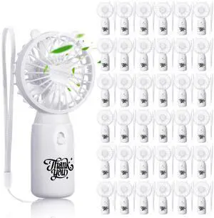 36 Pcs Mini Portable Handheld Fan, Battery Operated Fan with Lanyard, Employee Appreciation Gift Wedding Thank You Gift for Guests Bridal Shower Favor, Batteries Not Included(White) 36 Pcs Mini Portable Handheld Fan, Battery Operated Fan with Lanyard, Employee Appreciation Gift Wedding Thank You Gift for Guests Bridal Shower Favor, Batteries Not Included(White)