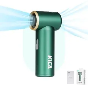 Mini-Handheld Portable Turbo Fan,Rechargeable Personal Fan,Stepless Speed Control,13Hrs Long-Lasting,Pocket-Sized Small Lightweight Jet fan for Travel/Outdoors Cooling,Green Mini-Handheld Portable Turbo Fan,Rechargeable Personal Fan,Stepless Speed Control,13Hrs Long-Lasting,Pocket-Sized Small Lightweight Jet fan for Travel/Outdoors Cooling,Green