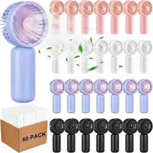 24 Pcs Mini Fans Portable Handheld Fan Bulk Battery Operated Personal Small Fans Powerful Hand Held Fan for Wedding Summer Travel Camping, Not Included AA Battery (White,Black,Pink,Purple) 24 Pcs Mini Fans Portable Handheld Fan Bulk Battery Operated Personal Small Fans Powerful Hand Held Fan for Wedding Summer Travel Camping, Not Included AA Battery (White,Black,Pink,Purple)