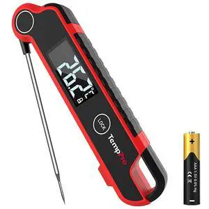 Instant Read Meat Thermometer Digital, Cooking Thermometer with Large Auto-Rotating LCD Display, Waterproof Food Thermometer Digital for Kitchen, BBQ, or Grill (Previously ThermoPro) Instant Read Meat Thermometer Digital, Cooking Thermometer with Large Auto-Rotating LCD Display, Waterproof Food Thermometer Digital for Kitchen, BBQ, or Grill (Previously ThermoPro)