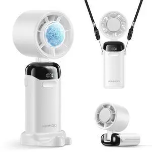 Handheld Portable Turbo Fan with Ice Cooler, Powerful 21000 RPM, Speed (1-199), Up to 14Hrs Cooling, Rechargeable Personal Fan, Small Pocket Hand Fans for Travel/Outdoor/Home/Office (White) Handheld Portable Turbo Fan with Ice Cooler, Powerful 21000 RPM, Speed (1-199), Up to 14Hrs Cooling, Rechargeable Personal Fan, Small Pocket Hand Fans for Travel/Outdoor/Home/Office (White)