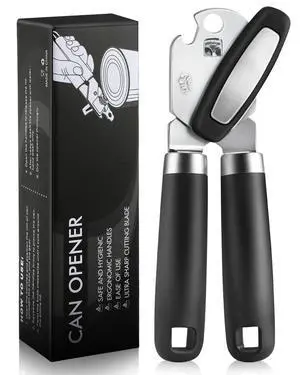 Multifunctional Can Opener Manual, Durable Heavy Duty Handheld Strong Can Opener with Smooth Cutting Edge, Friendly Kitchen Essentials Tool for Seniors, Camping and Bottle Opening-Black Multifunctional Can Opener Manual, Durable Heavy Duty Handheld Strong Can Opener with Smooth Cutting Edge, Friendly Kitchen Essentials Tool for Seniors, Camping and Bottle Opening-Black