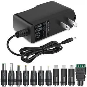5V 1A AC Adapter DC5V Power Supply Cord with 11 Plug Tips AC to DC 5Volt 1A 500mA 400mA 200mA 100mA Power Adapter for Baby Monitor Graco Swing Camera Raspberry Pi USB Type-C 5V wall Charger 6FT 5V 1A AC Adapter DC5V Power Supply Cord with 11 Plug Tips AC to DC 5Volt 1A 500mA 400mA 200mA 100mA Power Adapter for Baby Monitor Graco Swing Camera Raspberry Pi USB Type-C 5V wall Charger 6FT