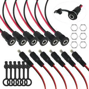 6 Sets 5.5 x 2.1mm DC Power Jack Threaded Female Panel Mount Barrel Connector Adapter Kit with Cover Cap OLA012 6 Sets 5.5 x 2.1mm DC Power Jack Threaded Female Panel Mount Barrel Connector Adapter Kit with Cover Cap OLA012