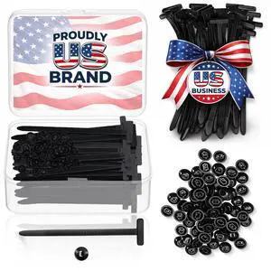 100 Pcs Nylon Universal Cable Tie Buckles Heavy-Duty Zip Tie Buckle Clips with Pin & Button Design, Self-Locking, UV Resistant, Easy Install for Car Bumper, Fender & Auto Body Repair 100 Pcs Nylon Universal Cable Tie Buckles Heavy-Duty Zip Tie Buckle Clips with Pin & Button Design, Self-Locking, UV Resistant, Easy Install for Car Bumper, Fender & Auto Body Repair