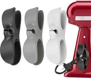 Cord Organizer for Kitchen Appliances - 3 PCS Stick On Cable Wrapper Holder Winder Keeper, Power Wire Management Wrap Hook Clip for Kitchenaid Mixer, Home Gadget Accessories Cord Organizer for Kitchen Appliances - 3 PCS Stick On Cable Wrapper Holder Winder Keeper, Power Wire Management Wrap Hook Clip for Kitchenaid Mixer, Home Gadget Accessories