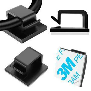 120 PCS Cable Clips, Adhesive Cord Clips for Wires on Wall, Strong Wire Clips Holders Cord Organizer for Cable Management, Christmas Lights, USB, Phone Charger, Cat 6, Car Dash Cam (Small, Black) 120 PCS Cable Clips, Adhesive Cord Clips for Wires on Wall, Strong Wire Clips Holders Cord Organizer for Cable Management, Christmas Lights, USB, Phone Charger, Cat 6, Car Dash Cam (Small, Black)